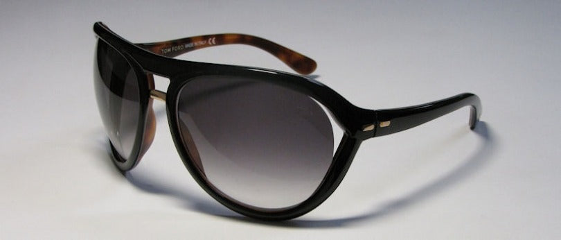 Tom Ford Sunglasses TF73 Milo 35 62mm Black on Havana / Grey Gradient Lens