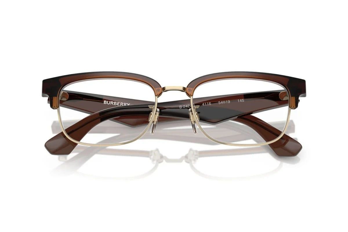 Burberry BE2424D 4116 Eyeglasses 54mm Brown / Clear Demo Lens