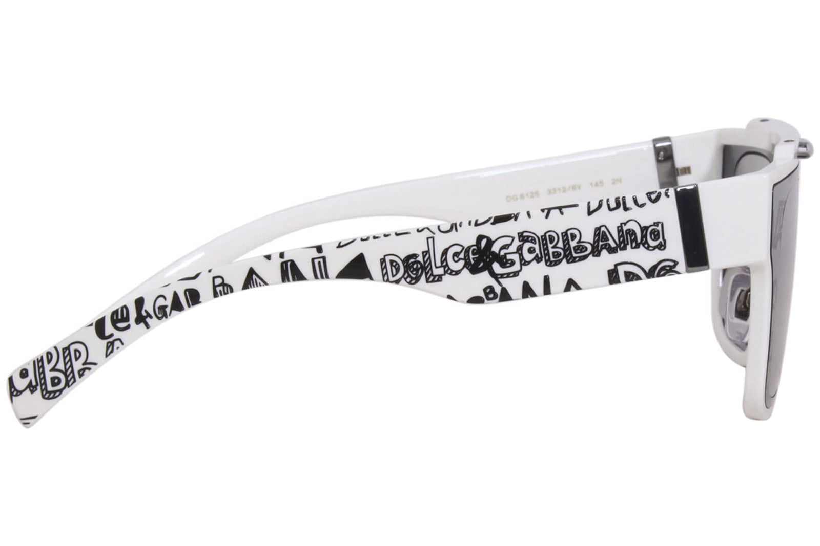 Dolce & Gabbana Sunglasses DG6125 33126V White / Light Grey Mirror Grad Silver
