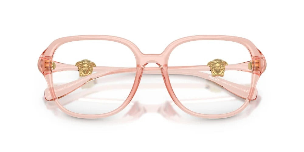 Versace VE3386D 5533 Eyeglasses 55mm Transparent Pink / Clear Demo Lens