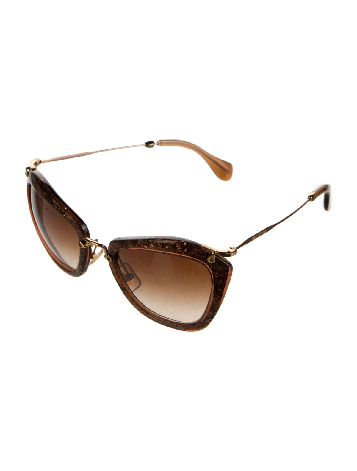 Miu Miu Sunglasses MU10NS KAB6S1 55mm Glitter Brown / Brown Gradient Lens