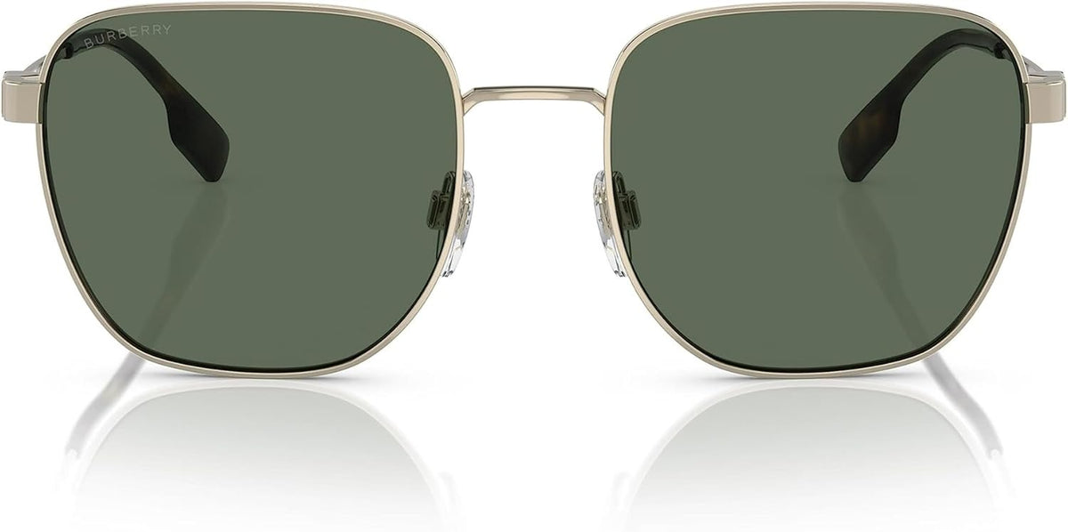 Burberry Drew Sunglasses BE3142 110971 55mm Light Gold / Green Lens
