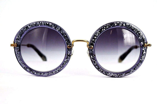 Miu Miu Sunglasses MU13NS TKC4W1 49mm Purple Glitter / Violet Gradient Lens