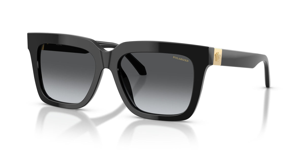Versace VE4498 GB1/T3 Sunglasses 55mm Black / Dark Grey Gradient Polarized Lens