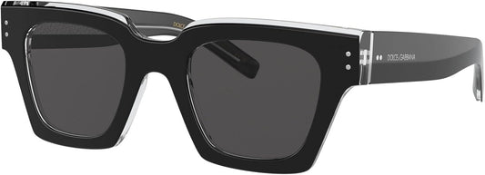 Dolce & Gabbana Sunglasses DG4413 675R5 48mm Black Crystal / Dark Grey Lens