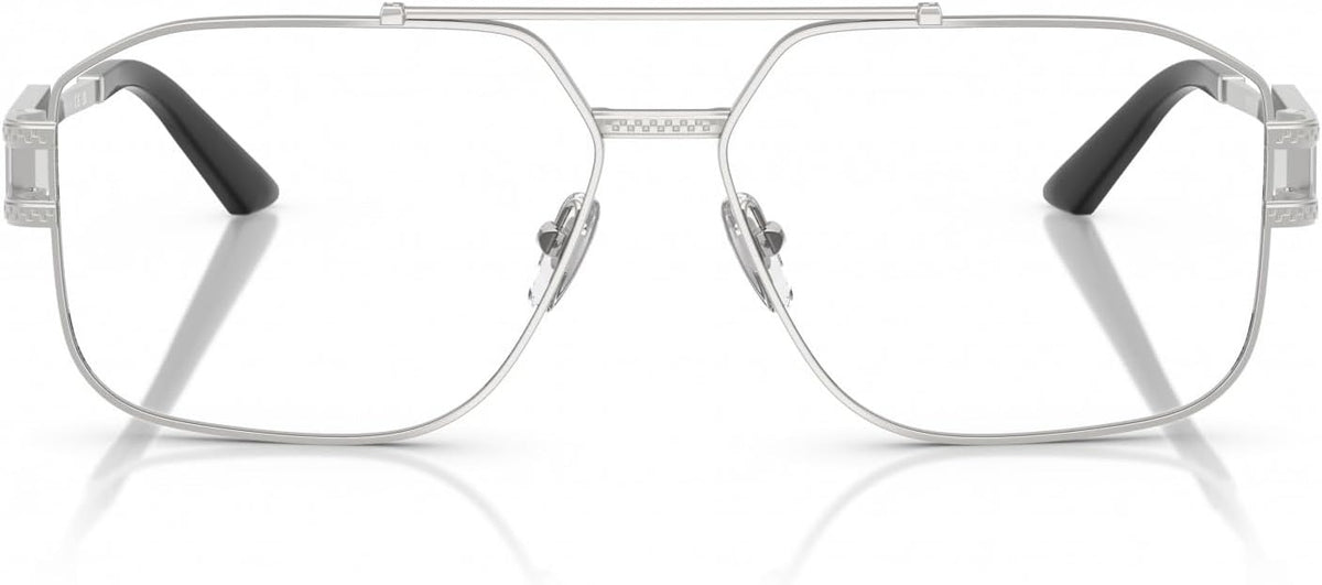 Versace VE1302 1000 Pilot Eyeglasses 57mm Silver / Demo Lens