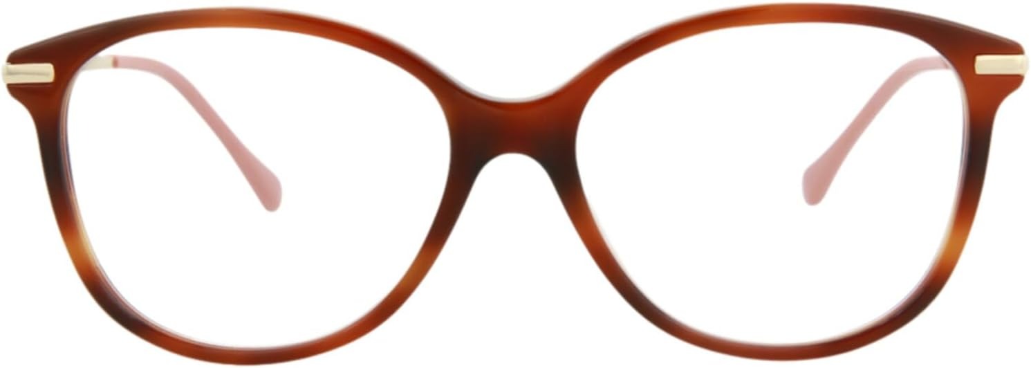 Gucci GG0967O 002 Eyeglasses 53mm Havana Gold / Clear Demo Lens