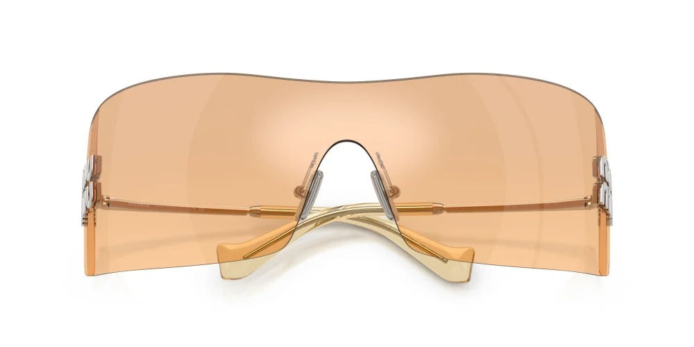 Miu Miu MU B53S 1BC80Y Sunglasses Silver / Orange Silver Gradient Mirror Lens