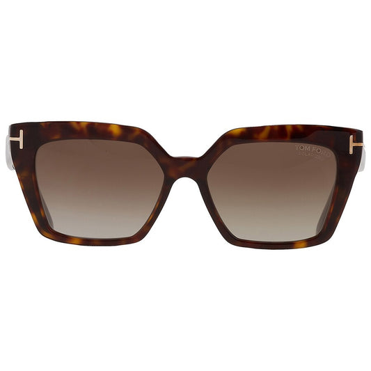 Tom Ford Winona FT1030 52H Cat-Eye Sunglasses Dark Havana / Brown Polarized Lens