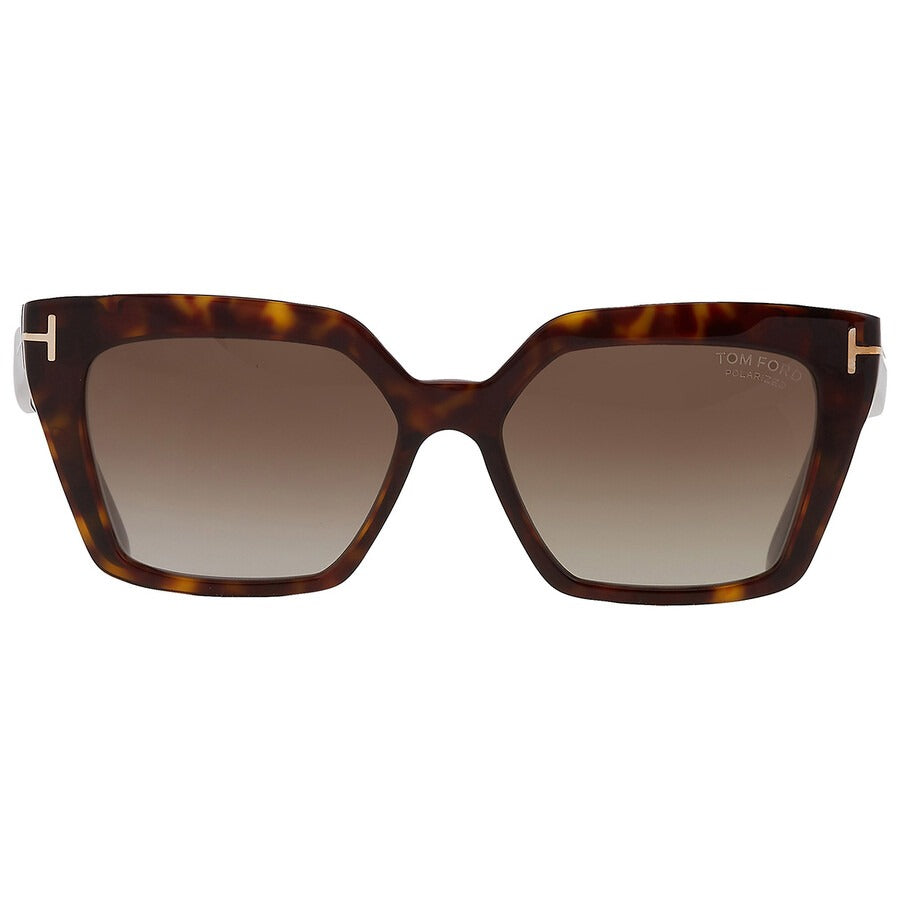 Tom Ford Winona FT1030 52H Cat-Eye Sunglasses Dark Havana / Brown Polarized Lens