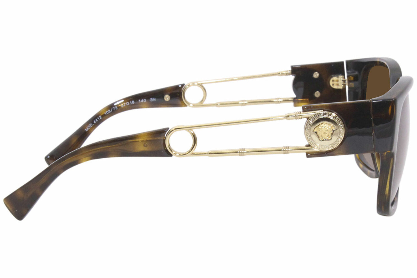 Versace Sunglasses VE4412 10873 57mm Havana / Dark Brown Lens