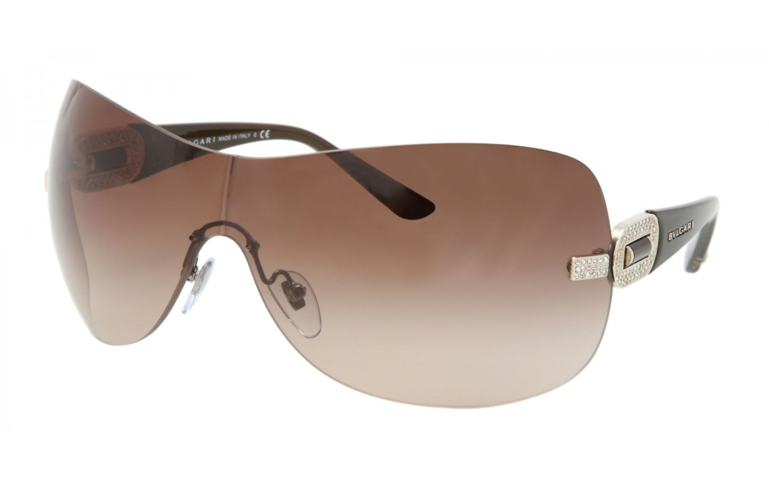 Bvlgari Sunglasses BV6054BM 278/13 38mm Brown W / Crystals / Brown Gradient Lens