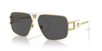Versace Sunglasses VE2251 147187 63mm Gold / Dark Grey Lens
