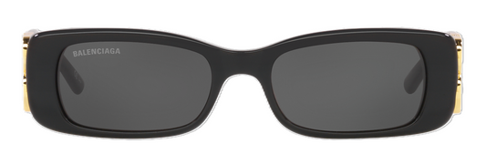 Balenciaga BB0096S 001 Sunglasses 51mm Black / Grey Solid Lens