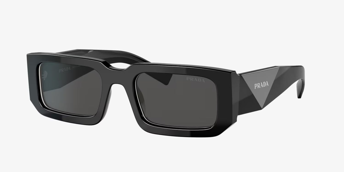 Prada Sunglasses PR06YS 09Q5S0 53mm Black White / Dark Grey Lens