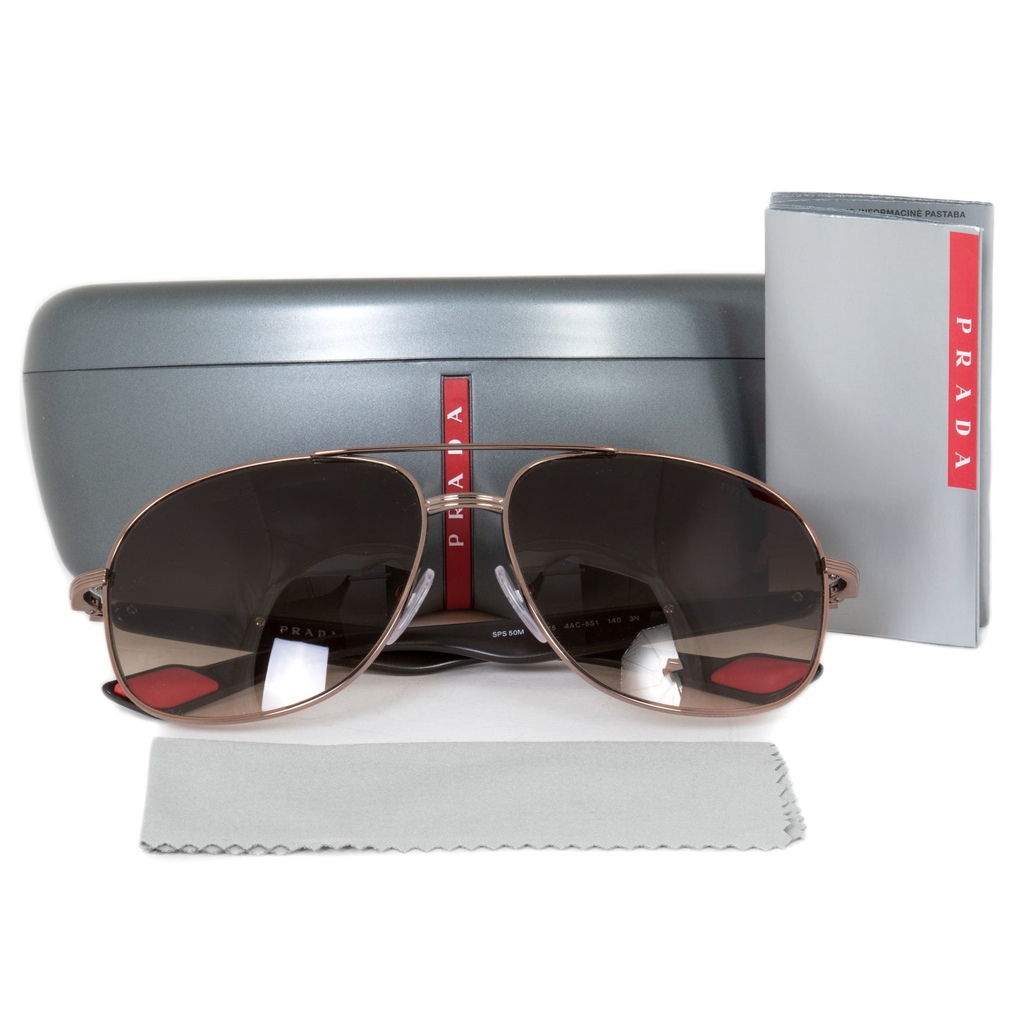 Prada Sport Sunglasses PS50MS 4AC6S1 61mm Matte Brown / Brown Gradient Lens