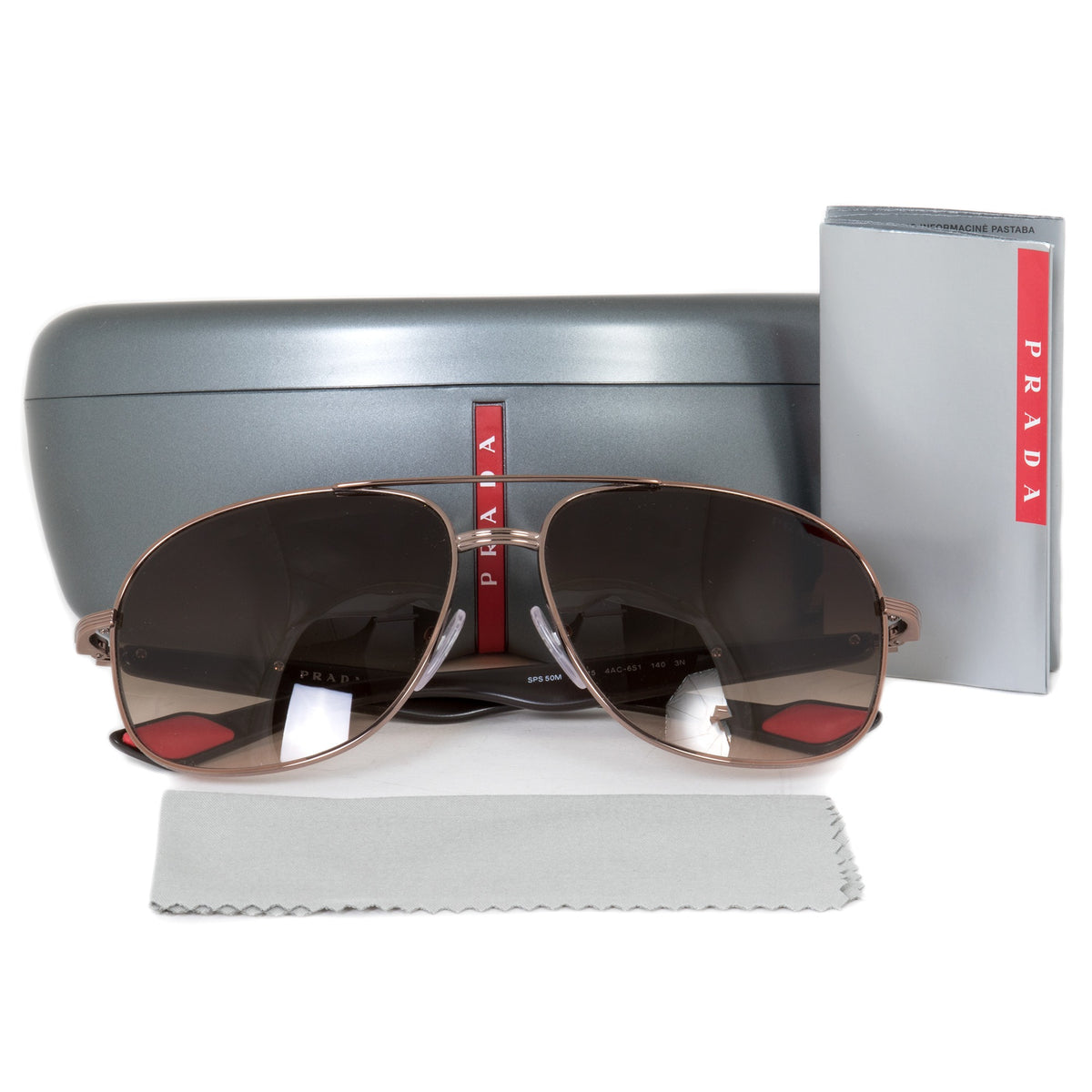 Prada Sport Sunglasses PS50MS 4AC6S1 61mm Matte Brown / Brown Gradient Lens