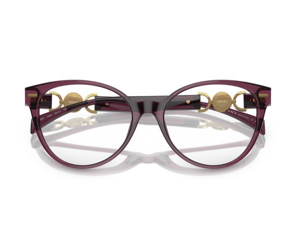 Versace Sunglasses VE3334 5220 55mm Transparent Violet / Demo Lens