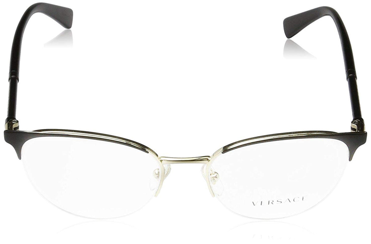 Versace Eyeglasses VE1247 1252 52mm Black Pale Gold / Demo Lens