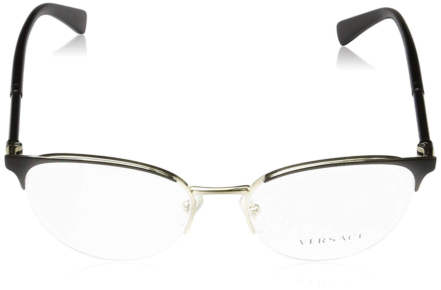 Versace Eyeglasses VE1247 1252 52mm Black Pale Gold / Demo Lens