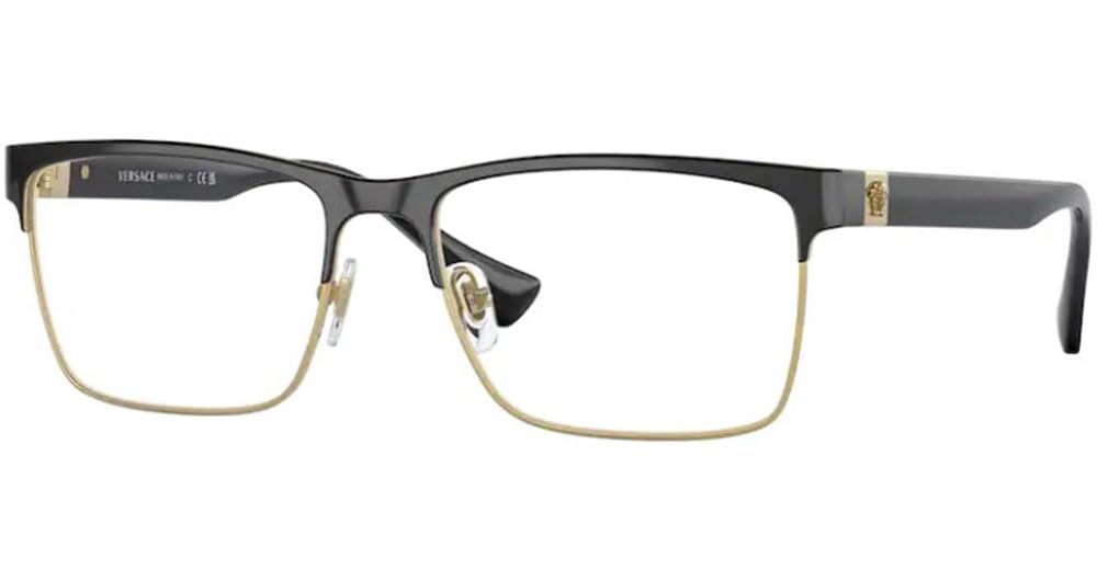 Versace VE1285 1443 Eyeglasses 58mm Black / Clear Demo Lens
