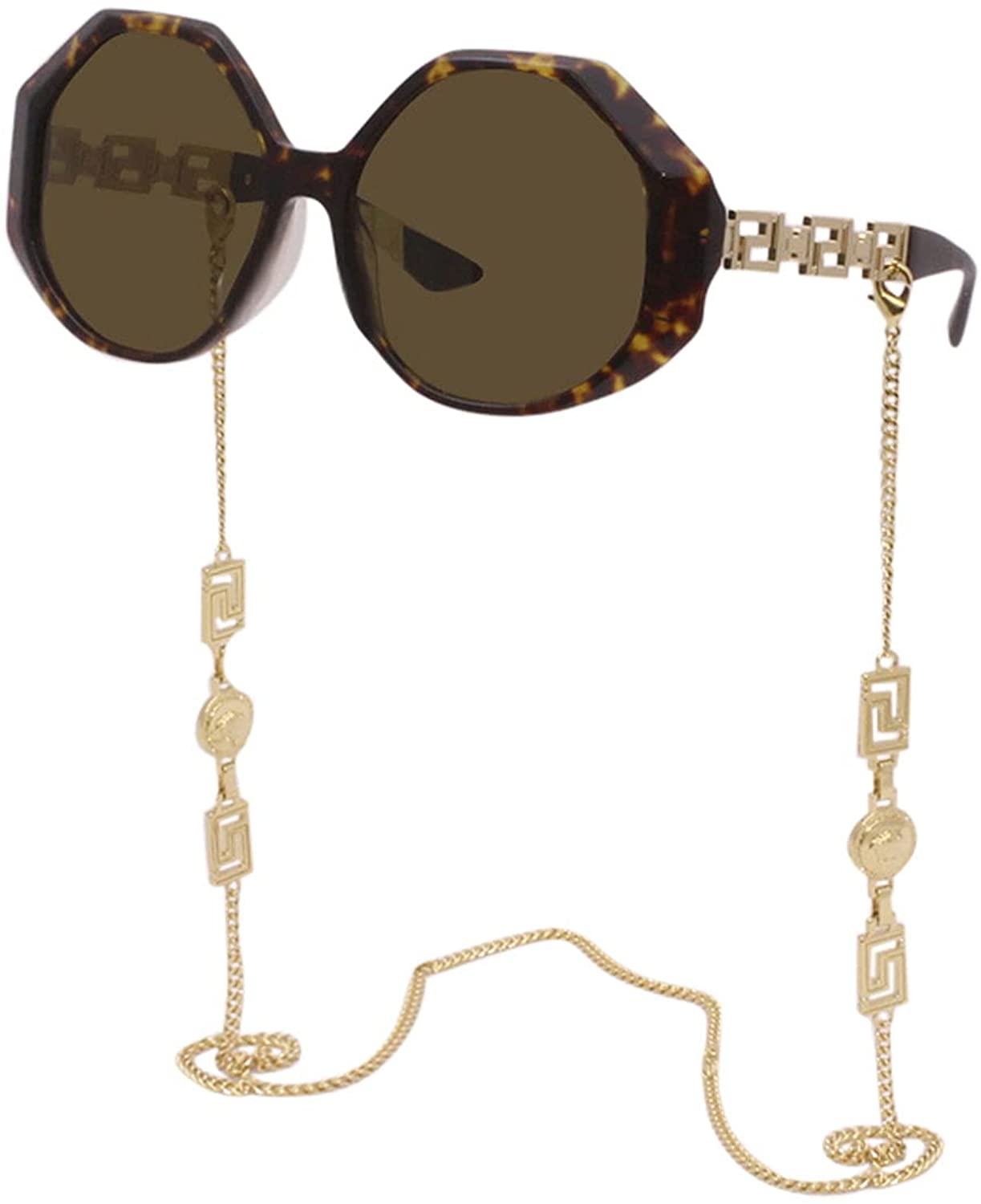Versace Sunglasses VE4395 534673 59mm Havana / Dark Brown Lens