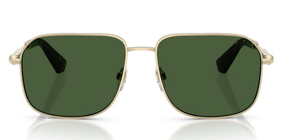 Burberry BE3159 110971 Square Sunglasses 59mm Light Gold / Dark Green Lens