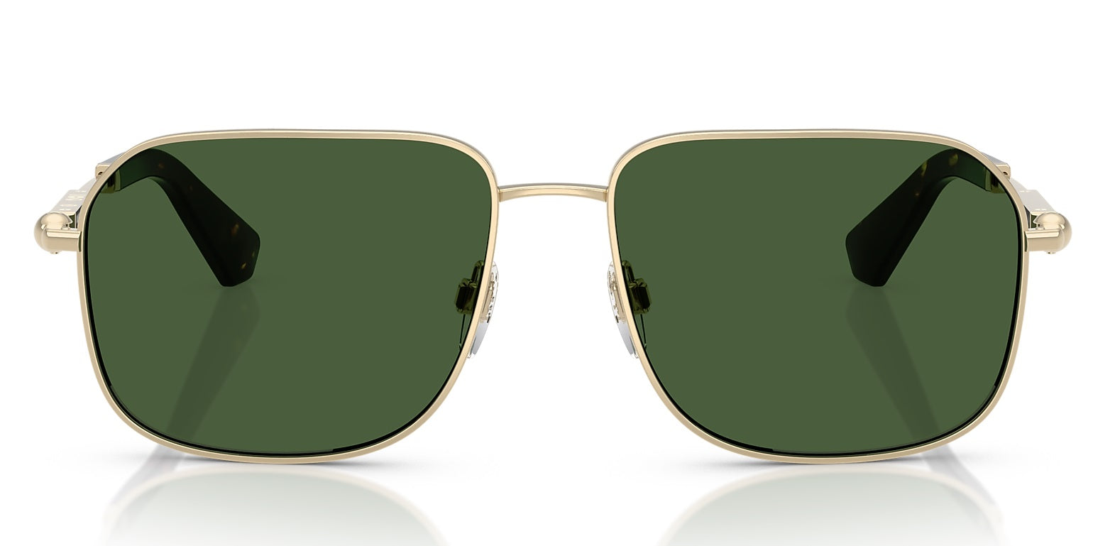 Burberry BE3159 110971 Square Sunglasses 59mm Light Gold / Dark Green Lens