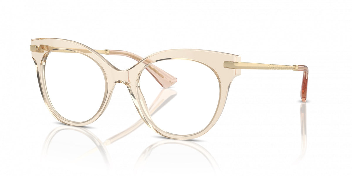 Dolce &amp; Gabbana DG3392 3432 Eyeglasses 52mm Transparent Camel / Demo Lens