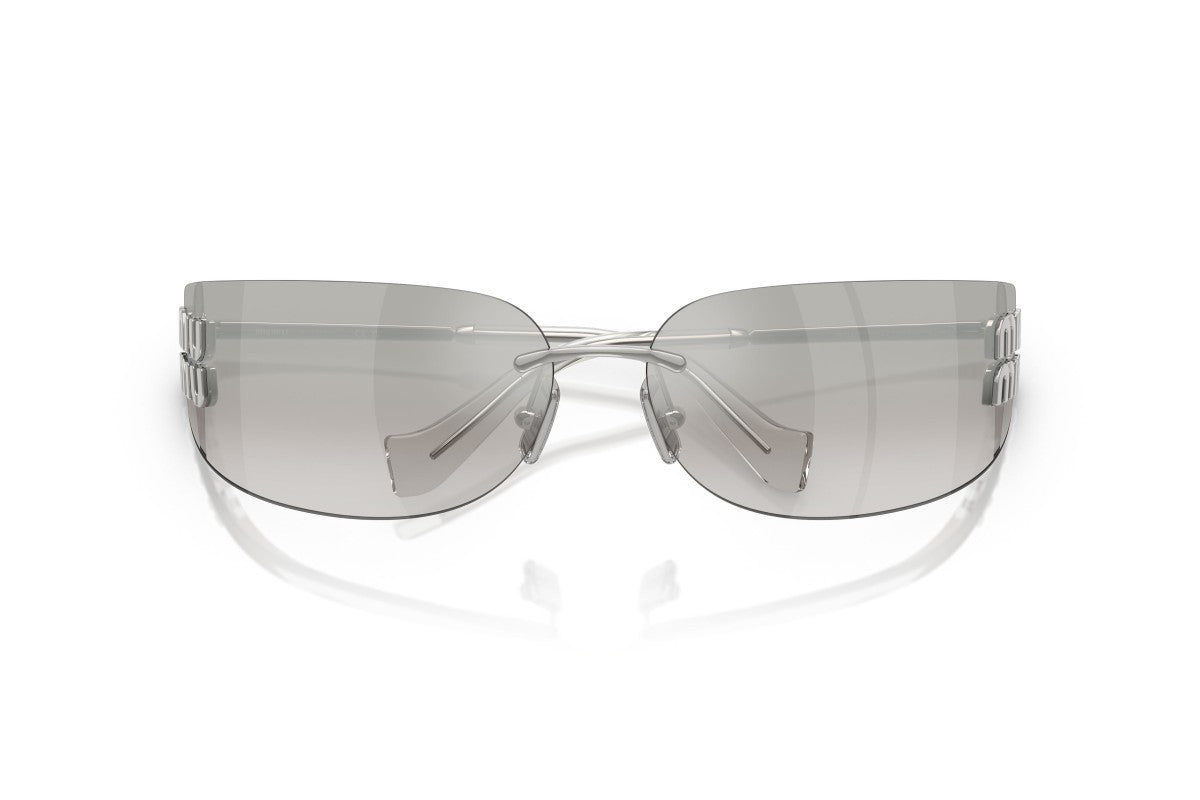 Miu Miu MUA51S 1BC10Y 75mm Sunglasses Silver / Grey Silver Mirror Gradient Lens - image 3