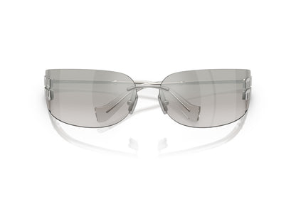 Miu Miu MUA51S 1BC10Y 75mm Sunglasses Silver / Grey Silver Mirror Gradient Lens - image 3