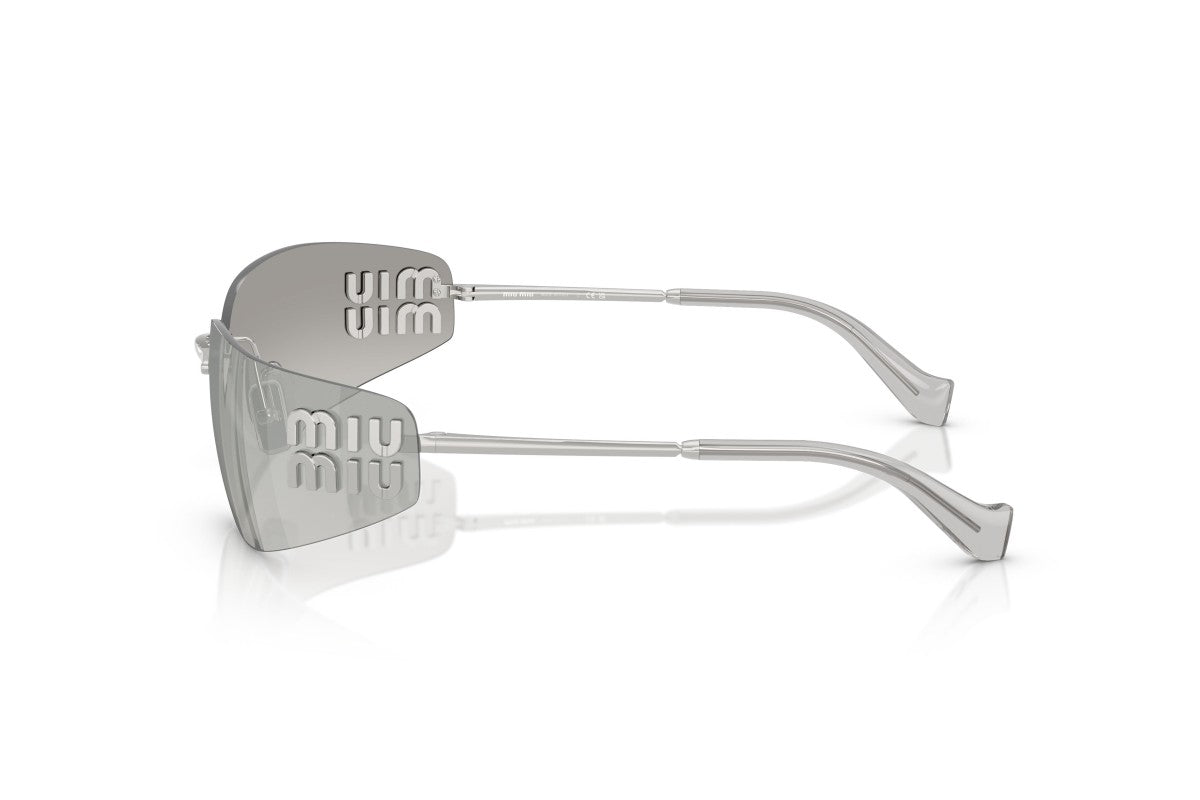 Miu Miu MUA51S 1BC10Y 75mm Sunglasses Silver / Grey Silver Mirror Gradient Lens - image 4