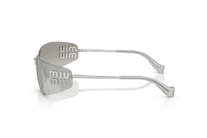 Miu Miu MUA51S 1BC10Y 75mm Sunglasses Silver / Grey Silver Mirror Gradient Lens - image 4