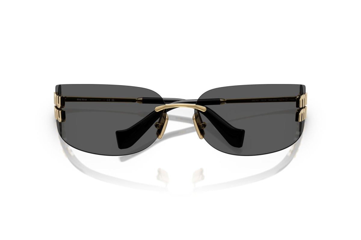 Miu Miu MUA51S 5AK5S0 75mm Sunglasses Gold / Dark Grey Solid Lens - image 4