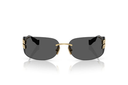Miu Miu MUA51S 5AK5S0 75mm Sunglasses Gold / Dark Grey Solid Lens - image 2
