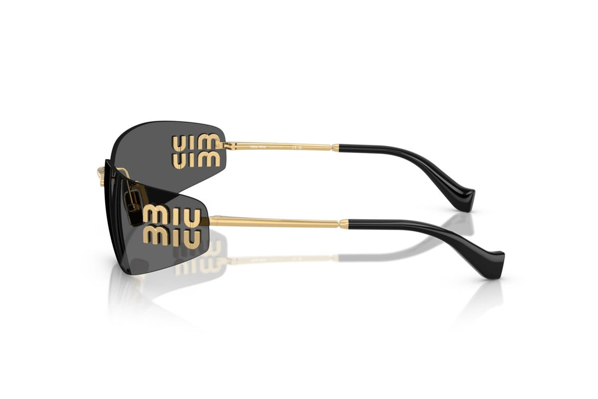 Miu Miu MUA51S 5AK5S0 75mm Sunglasses Gold / Dark Grey Solid Lens - image 3