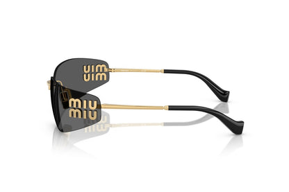 Miu Miu MUA51S 5AK5S0 75mm Sunglasses Gold / Dark Grey Solid Lens - image 3