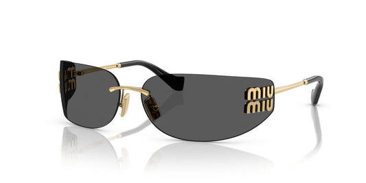 Miu Miu MUA51S 5AK5S0 75mm Sunglasses Gold / Dark Grey Solid Lens