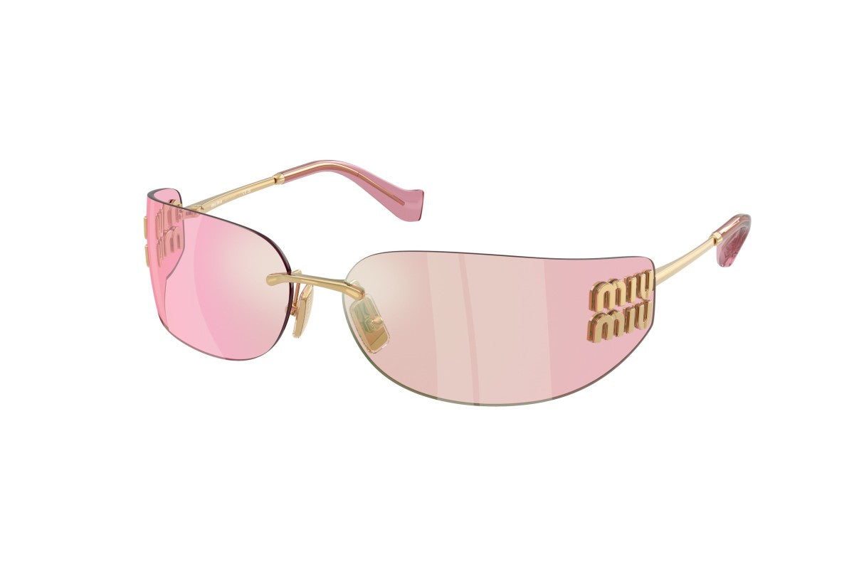 Miu Miu MUA51S 5AK90Y 75mm Sunglasses Gold / Pink Infrared Solid Lens