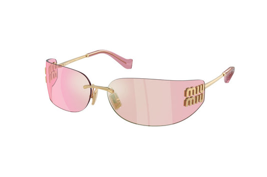 Miu Miu MUA51S 5AK90Y 75mm Sunglasses Gold / Pink Infrared Solid Lens