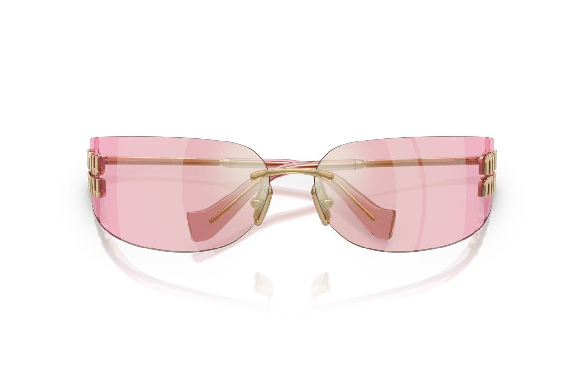 Miu Miu MUA51S 5AK90Y 75mm Sunglasses Gold / Pink Infrared Solid Lens - image 4