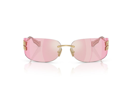 Miu Miu MUA51S 5AK90Y 75mm Sunglasses Gold / Pink Infrared Solid Lens - image 2