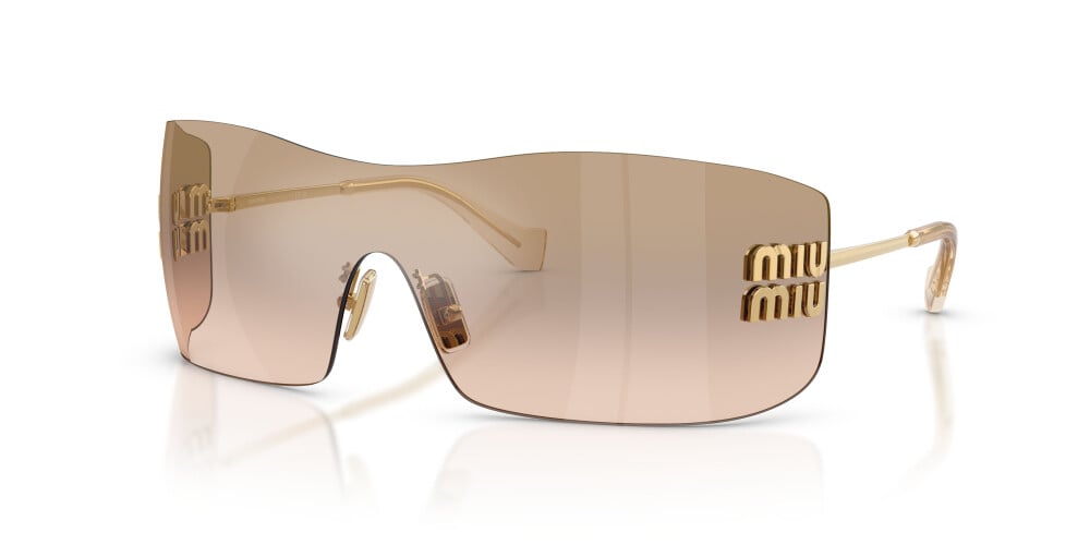 Miu Miu MUB53S 5AK20P 44mm Sunglasses Gold / Light Brown Bronze Mirror Lens