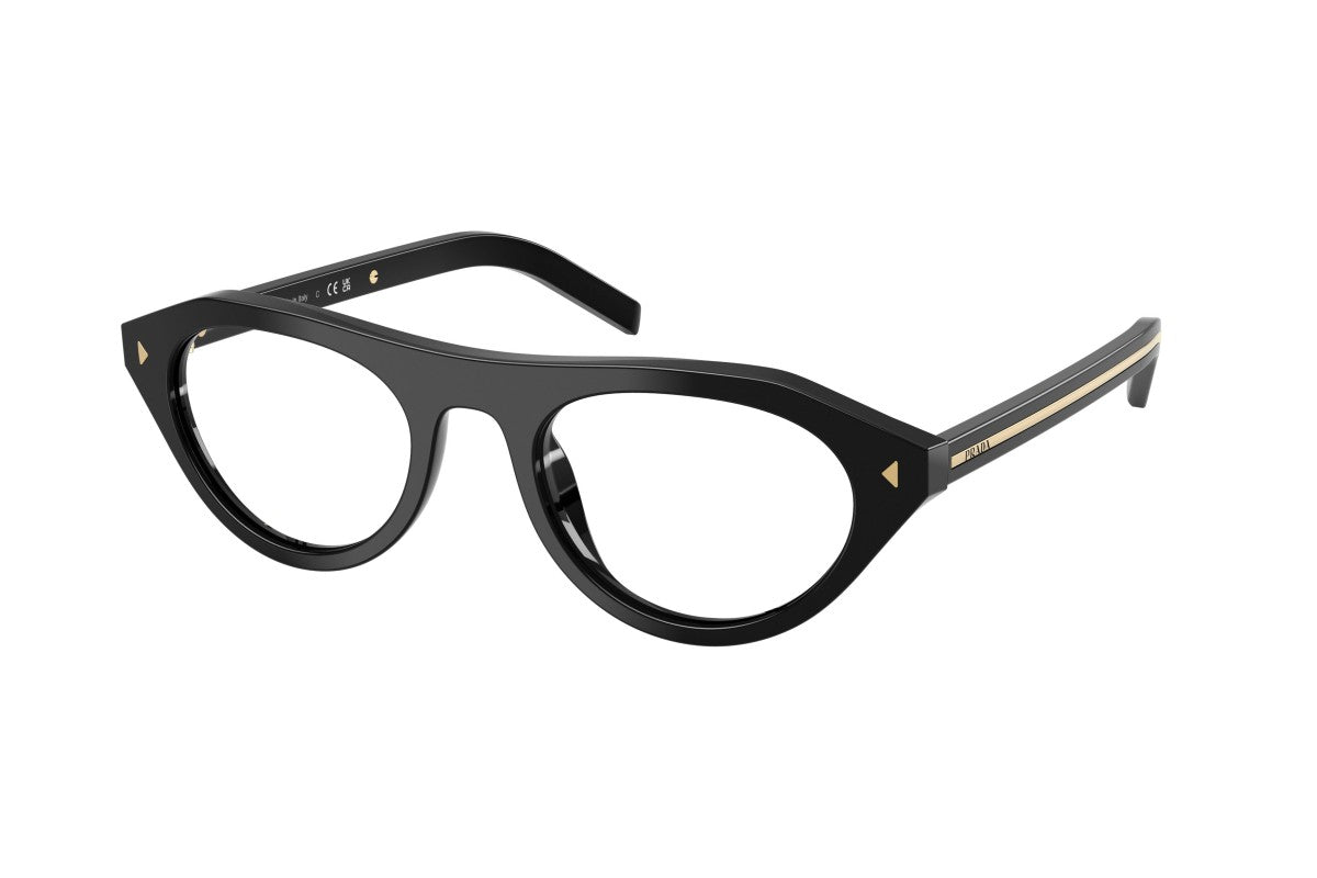 Prada PRB15S 16K60K 51mm Sunglasses Black / Blue Light Filter Clear Lens