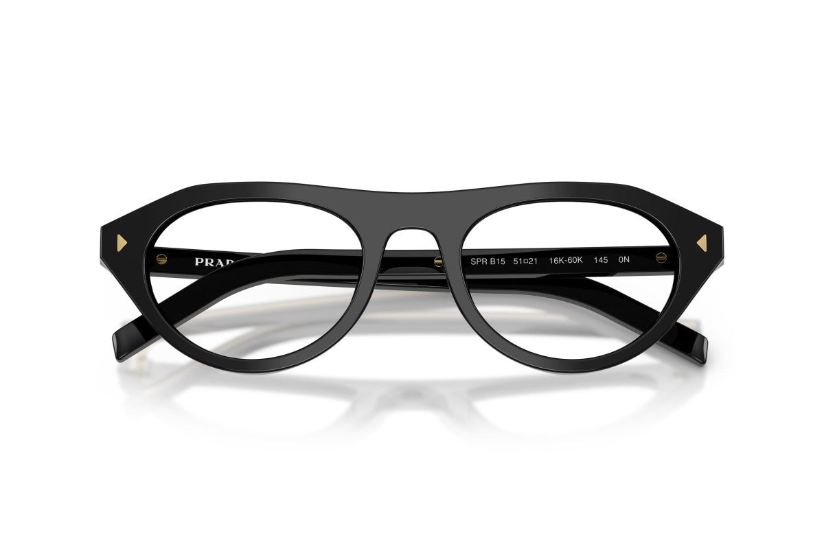 Prada PRB15S 16K60K 51mm Sunglasses Black / Blue Light Filter Clear Lens - image 2