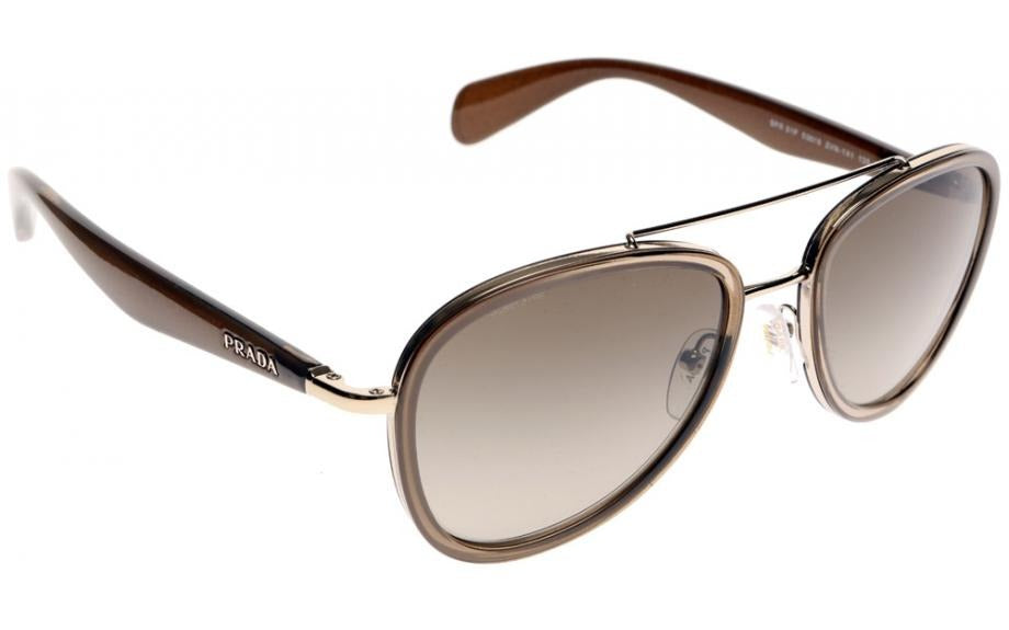 Prada Sunglasses PR51PS ZVN1X1 56mm Pale Gold & Brown / Brown Lens