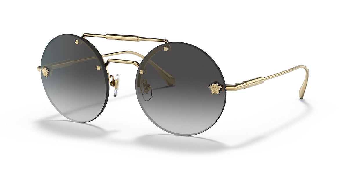 Versace Sunglasses VE2244 10028G 56mm Gold / Grey Gradient Lens