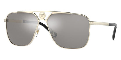 Versace Sunglasses VE2238 12526G 61mm Pale Gold / Light Grey Mirror Silver Lens