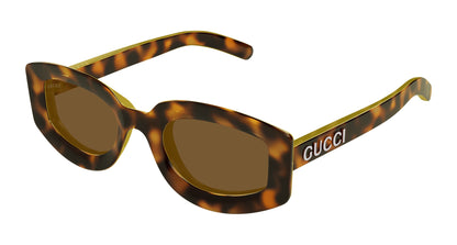 Gucci GG1719S 002 Sunglasses 51mm Havana / Brown Solid Lens