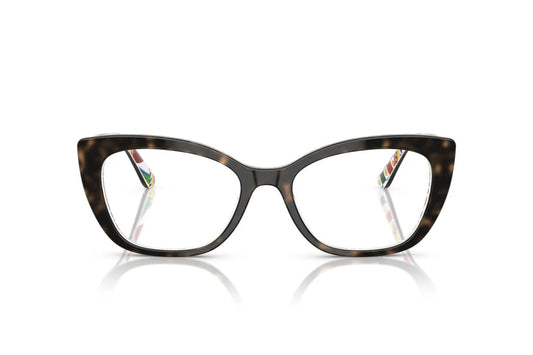 Dolce & Gabbana DG3398 3217 Eyeglasses 54mm Havana on Cart Print / Demo Lens
